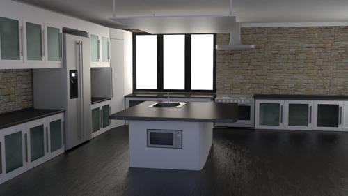 Modern Kitchen (untextured) preview image
